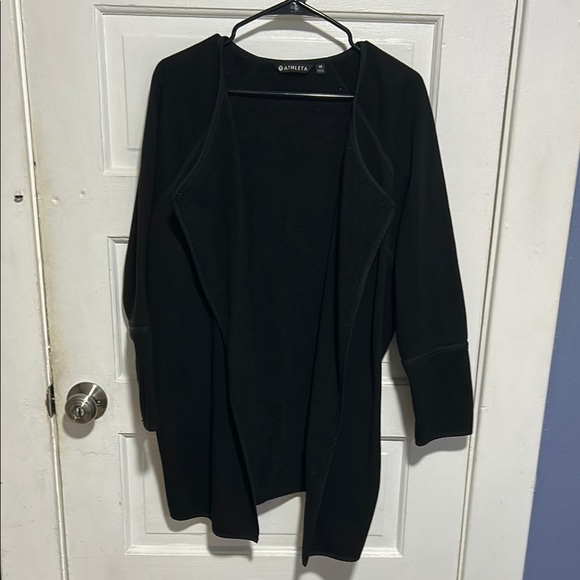 Athleta Black Cardigan Sweater Open Front Long Sleeve - Picture 1 of 7